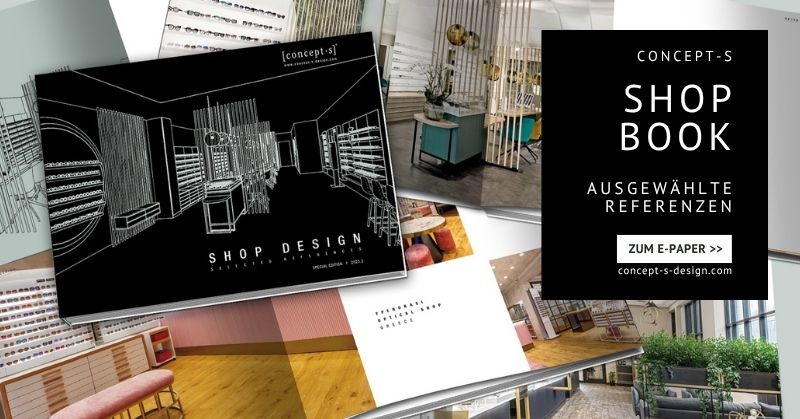 concept-s Shop Book mit inspirierenden Referenzen für Ladenbau und Shopdesign.