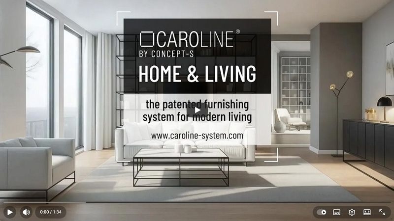 Video preview of the CAROLINE HOME & LIVING furnishing system for modern living.